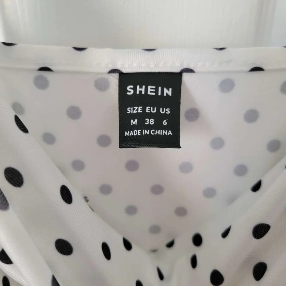 SHEIN White and Black Polka Dot Maxi Dress - Picture 3 of 3